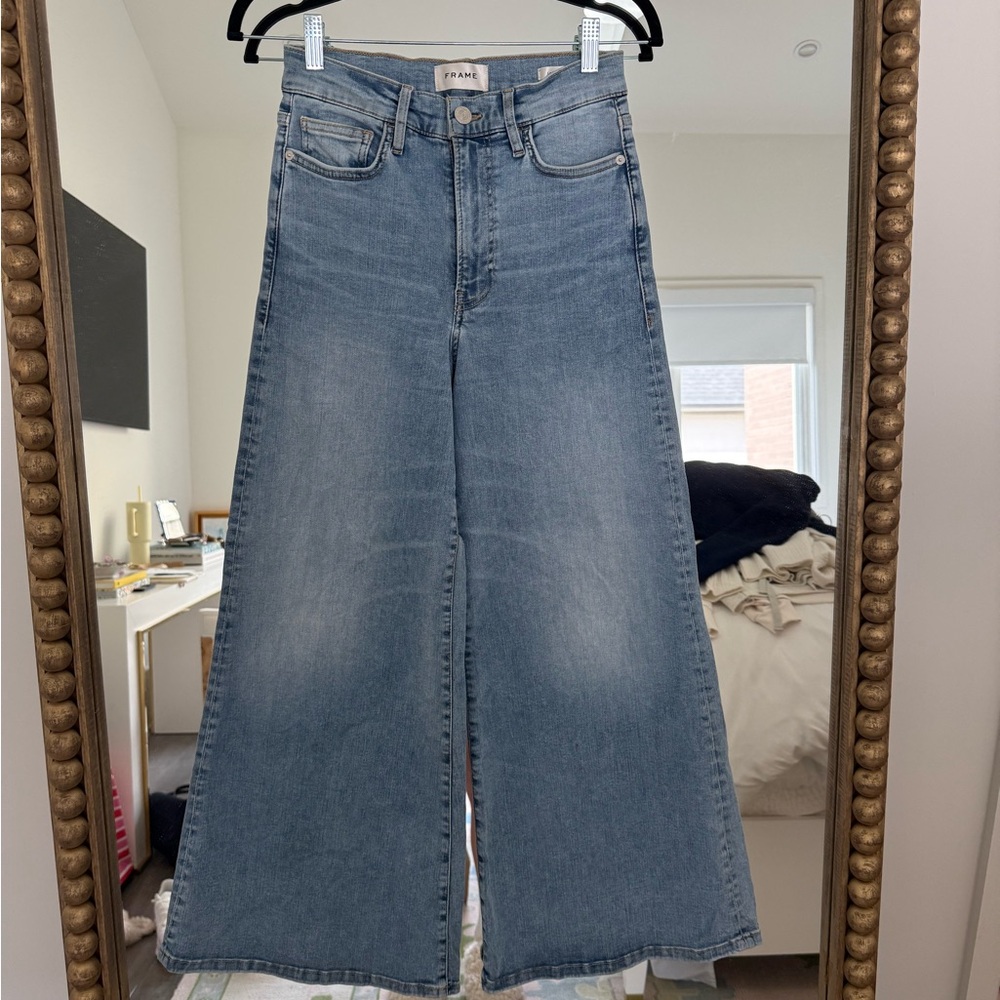 Frame Women's Wide-Leg Blue Jeans